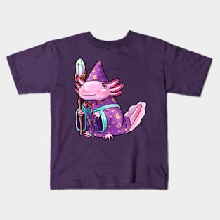 Axolotl wizard Kids T-Shirt